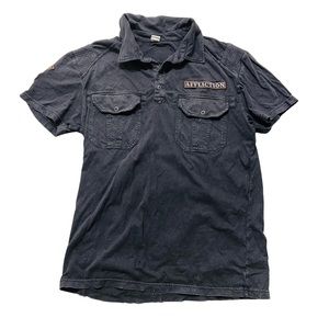 Affliction Black Basic Polo Shirt | SZ XL